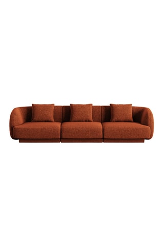 Canapé Tulum - Terracotta - 3 places - Tissu chenille