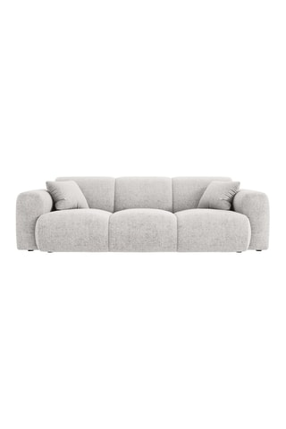 Canapé Nolio - Gris clair - 3 places - En polyester - Toucher soie