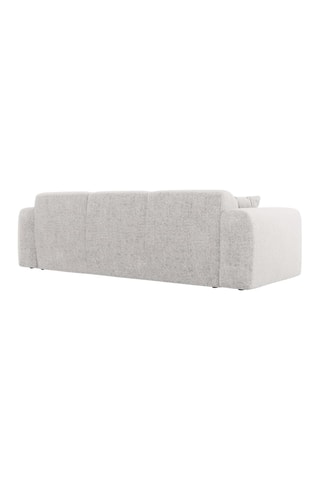 Canapé Nolio - Gris clair - 3 places - En polyester - Toucher soie