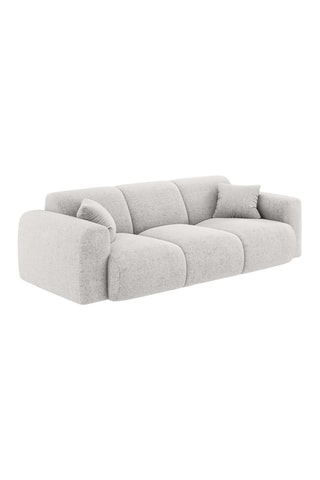 Canapé Nolio - Gris clair - 3 places - En polyester - Toucher soie