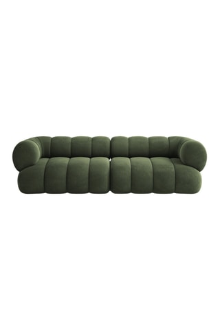 Canapé Koge - Vert olive - 4 places - Toucher velours