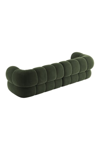 Canapé Koge - Vert olive - 4 places - Toucher velours