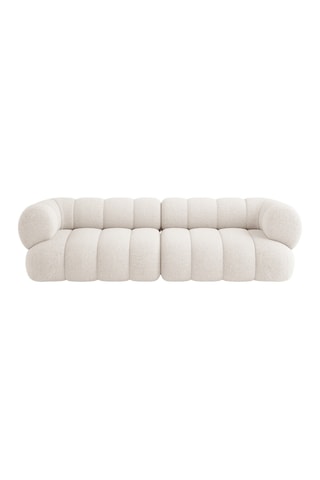 Canapé Koge - Beige clair - 4 places - En tissu chenille