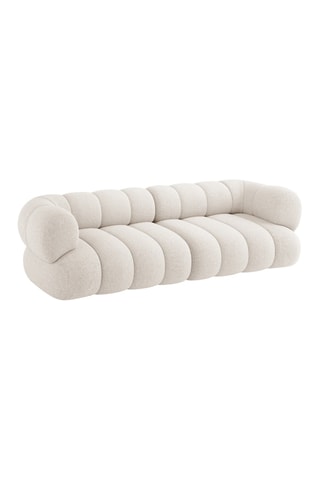 Canapé Koge - Beige clair - 4 places - En tissu chenille