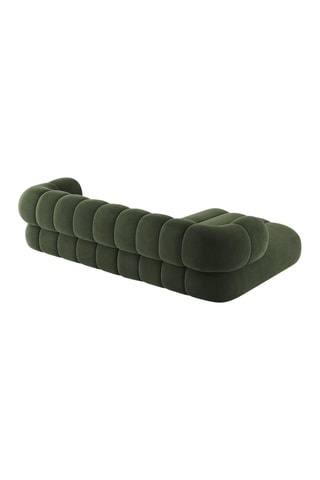 Canapé d’angle gauche Koge - Vert - 5 places - En tissu velours