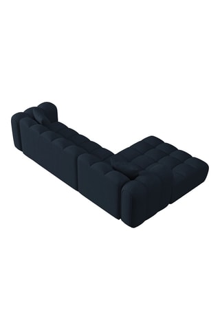 Canapé d’angle gauche modulaire Arden - Bleu roi - 4 places - En tissu structurel