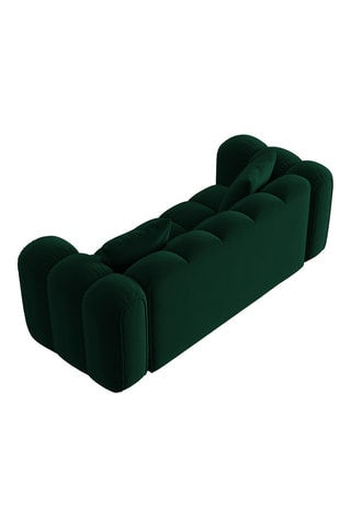 Canapé en bois Arden - Vert bouteille - 2 places - Tissu velours côtelé