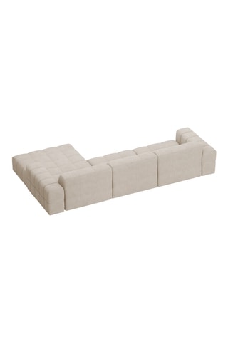 Canapé d'angle droit Chicago - Beige - 4 places - En tissu chenille
