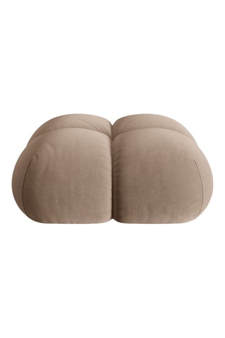 Pouf Loretto - Beige foncé - En tissu velours