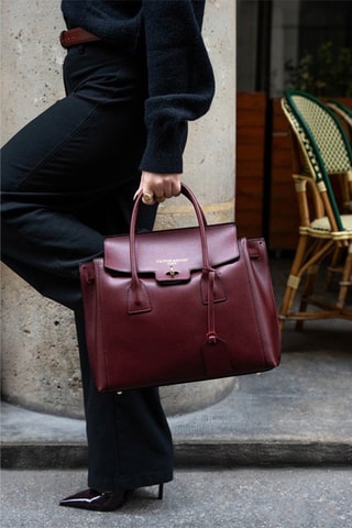 Bolso de piel Jane - Violeta