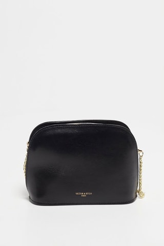 Bandolera de piel Nora - Negro