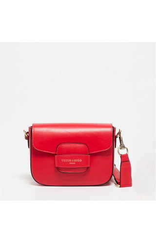 Bandolera de piel Eliane - Rojo