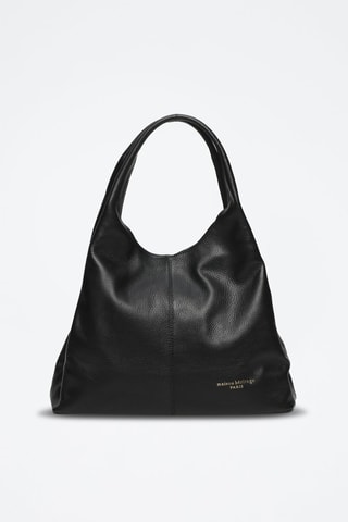 Bolso shopper de piel Tikki - Negro