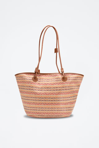 Bolso shopper de piel Solea  - Marrón