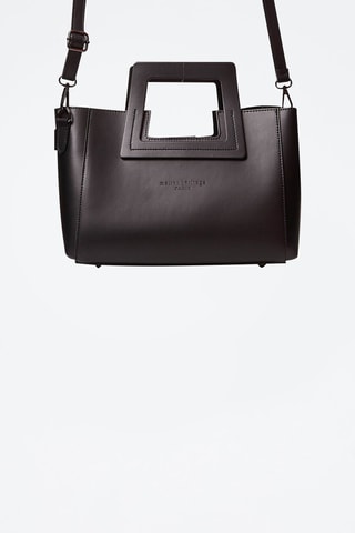 Bolso y neceser de piel Jini - Negro