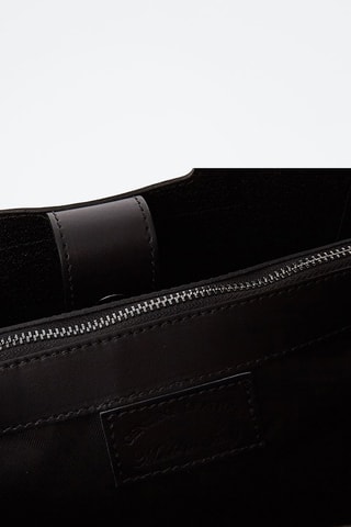 Bolso y neceser de piel Jini - Negro