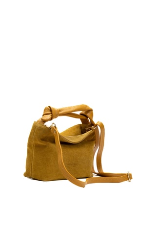 Bolso de nobuk Midi - Amarillo