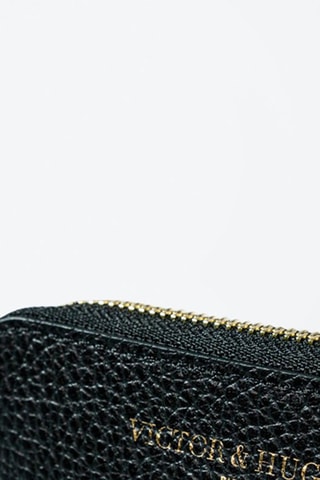Cartera de piel Kam - Negro