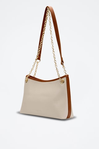 Bolso de piel Ava - Beige y camel