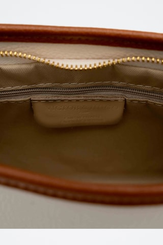 Bolso de piel Ava - Beige y camel