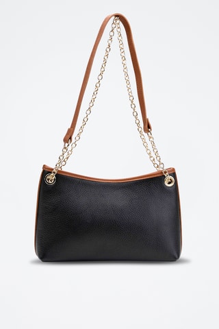 Bolso de piel Ava - Negro y camel
