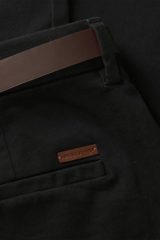 Calças chino slim em algodão biológico - Preto
