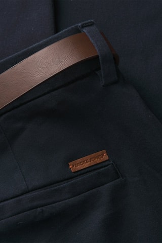 Calças chino slim em algodão biológico - Azul-marinho