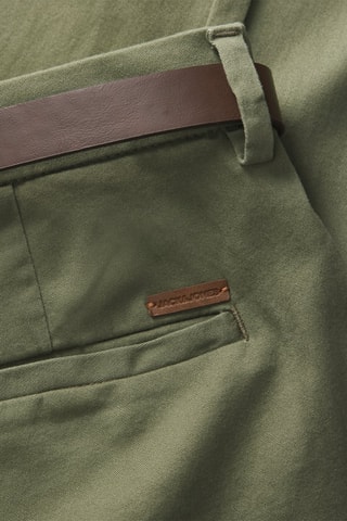 Calças chino slim em algodão biológico - Caqui
