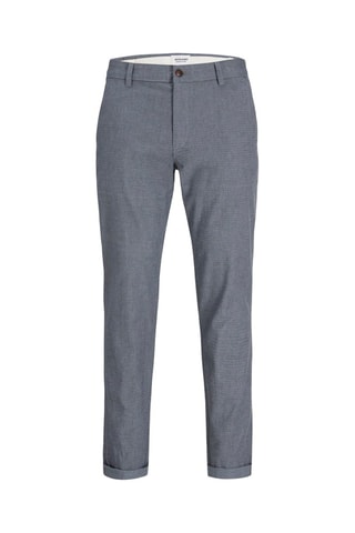 Calças chino slim em algodão biológico cintura baixa - Cinzento