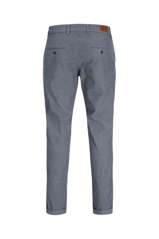 Calças chino slim em algodão biológico cintura baixa - Cinzento