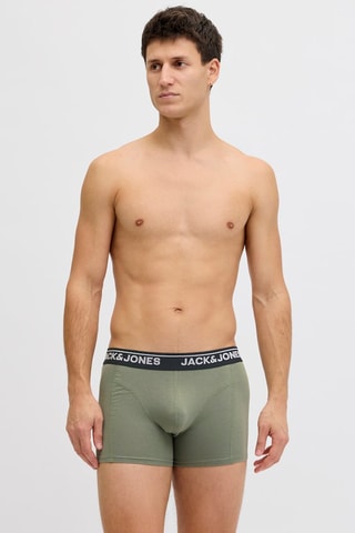 3 boxers em algodão biológico - Preto e verde