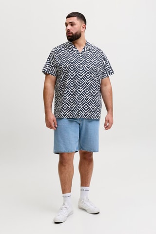 Camisa loose - Azul-marinho