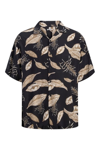 Camisa loose - Preto e bege