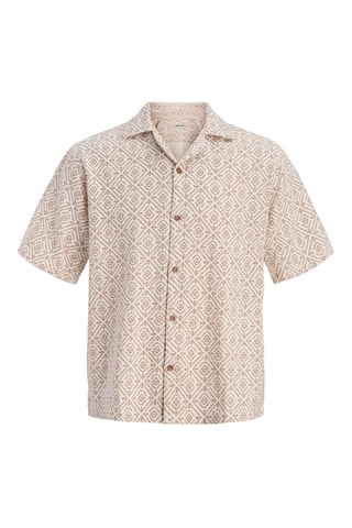 Camisa relaxed - Bege e toupeira