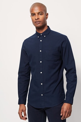 Camisa slim 
Azul-marinho