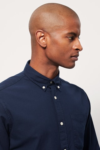 Camisa slim 
Azul-marinho