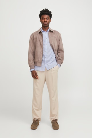 Camisa slim em linho - Azul