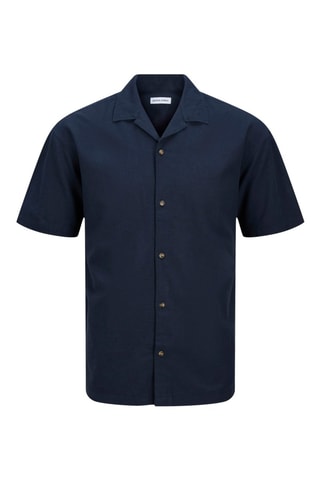 Camisa em linho - Azul-marinho