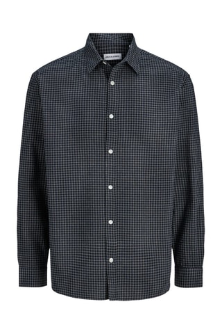 Camisa relaxed em algodão biológico - Azul