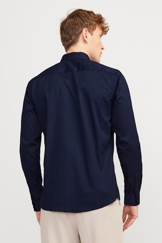 Camisa slim - Azul-marinho