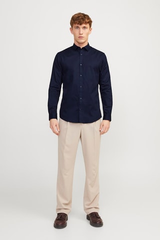 Camisa slim - Azul-marinho
