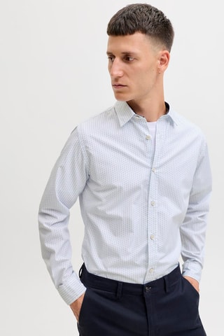 Camisa slim em algodão biológico - Branco