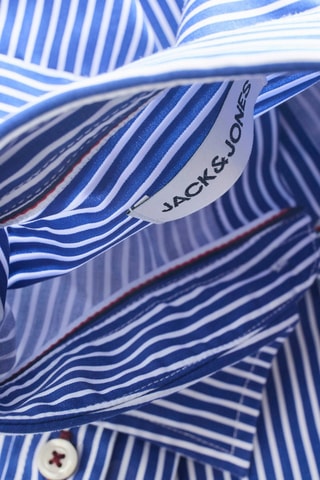 Camisa slim em algodão biológico - Azul