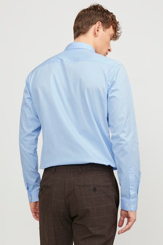 Camisa slim - Azul-claro