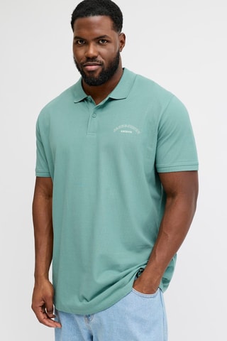 Polo em algodão biológico - Turquesa