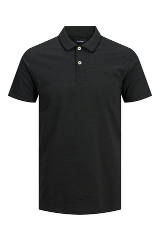 Polo slim - Cinzento-escuro mesclado