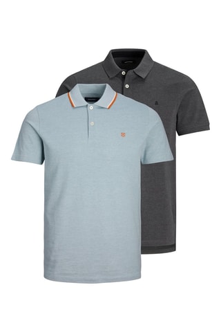 2 polos slim - Cinzento e azul