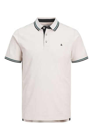 2 polos slim - Cinzento-escuro mesclado e branco