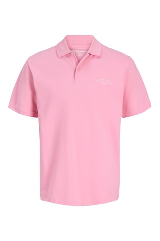 Polo regular em algodão biológico - Rosa