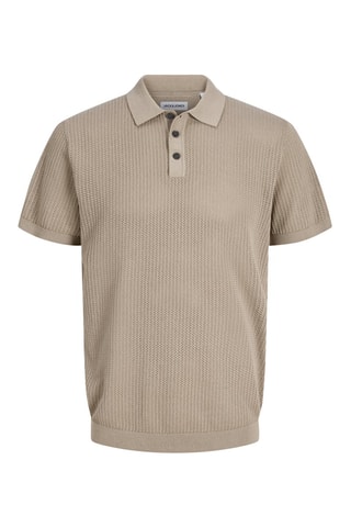 Polo regular em algodão biológico - Bege